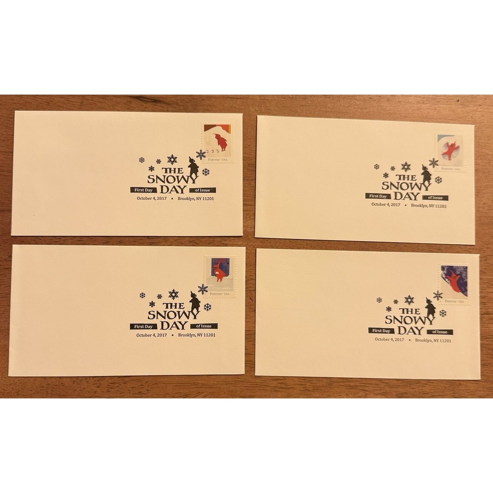 FDC Scott 5243-46 The Snowy Day 1st Day Of Issued 2017 - 4 Covers